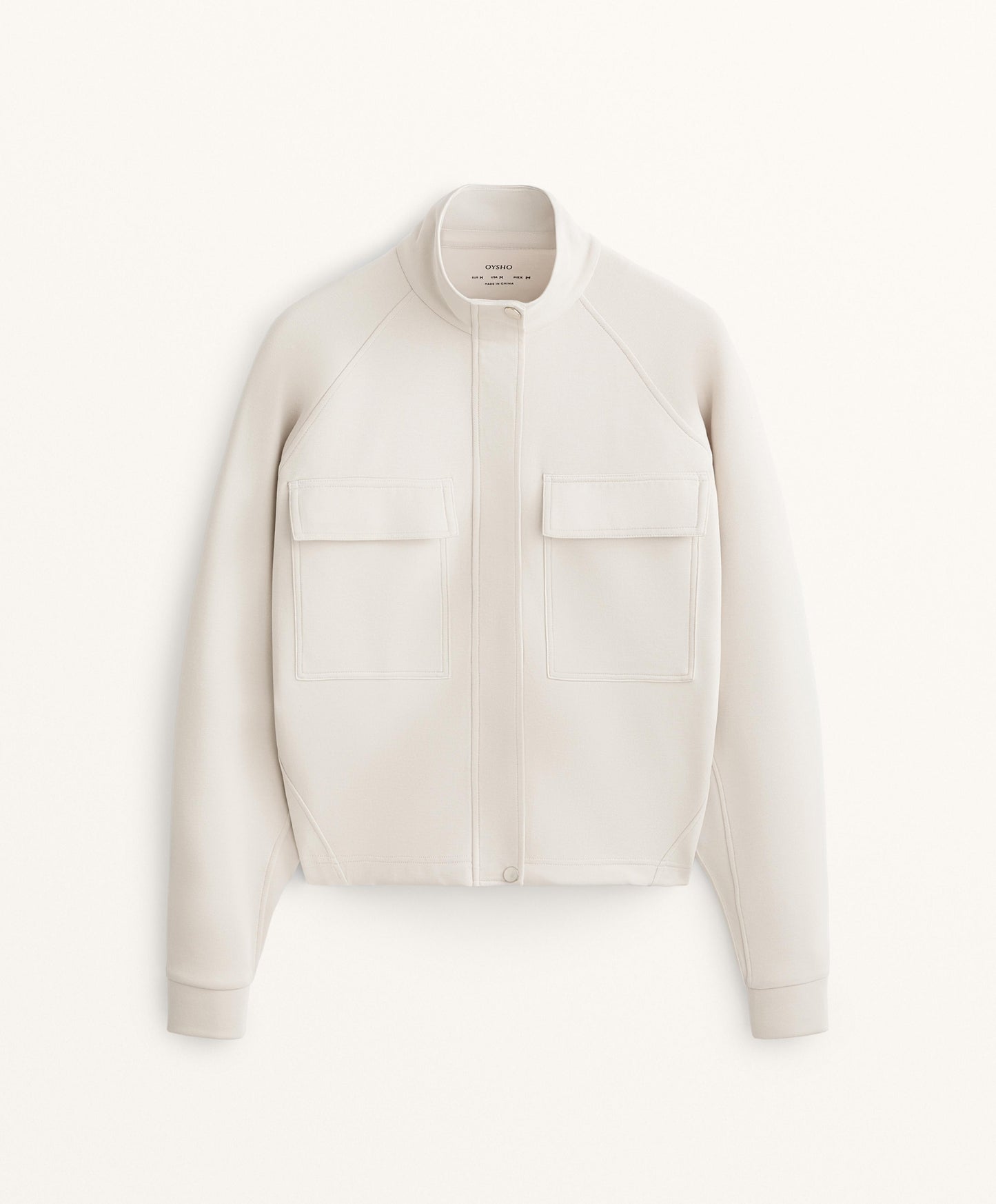 Piqu¨¦ pockets jacket with cotton