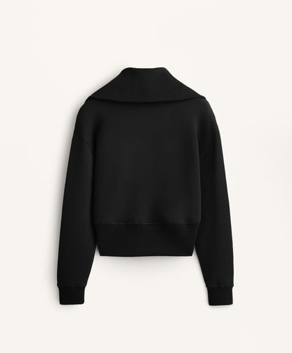 Cotton blend high neck jacket