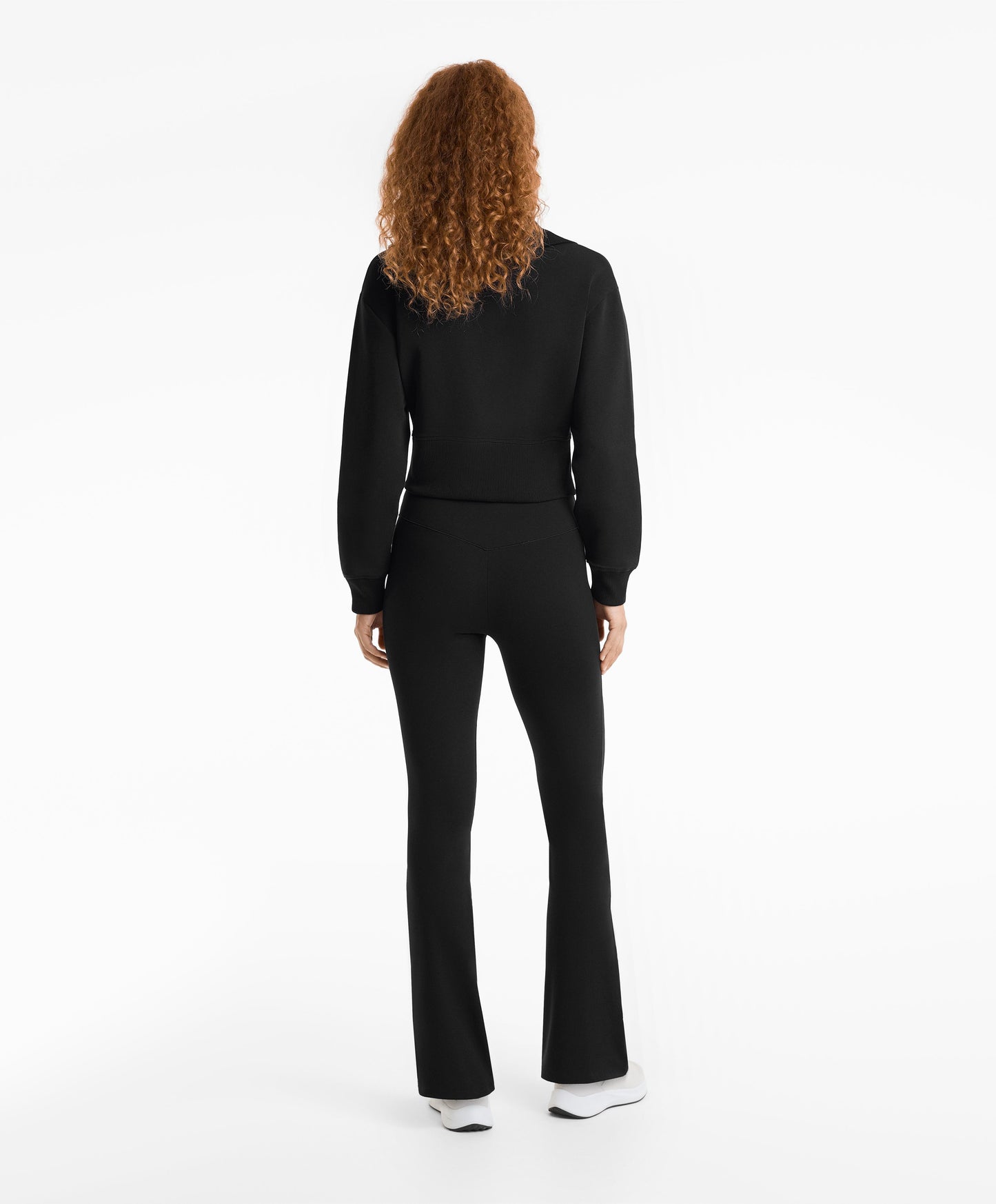 Cotton blend high neck jacket