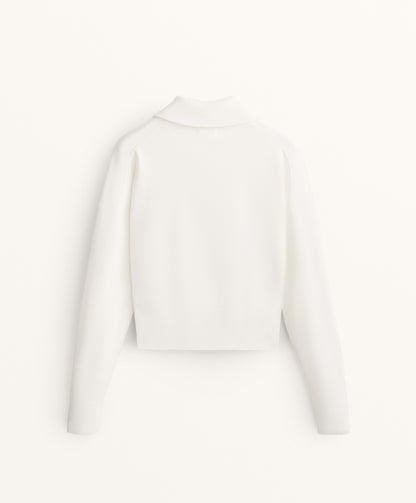 High neck knit jacket