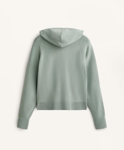 Hooded knit jacket