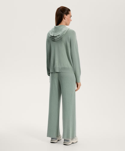 Hooded knit jacket