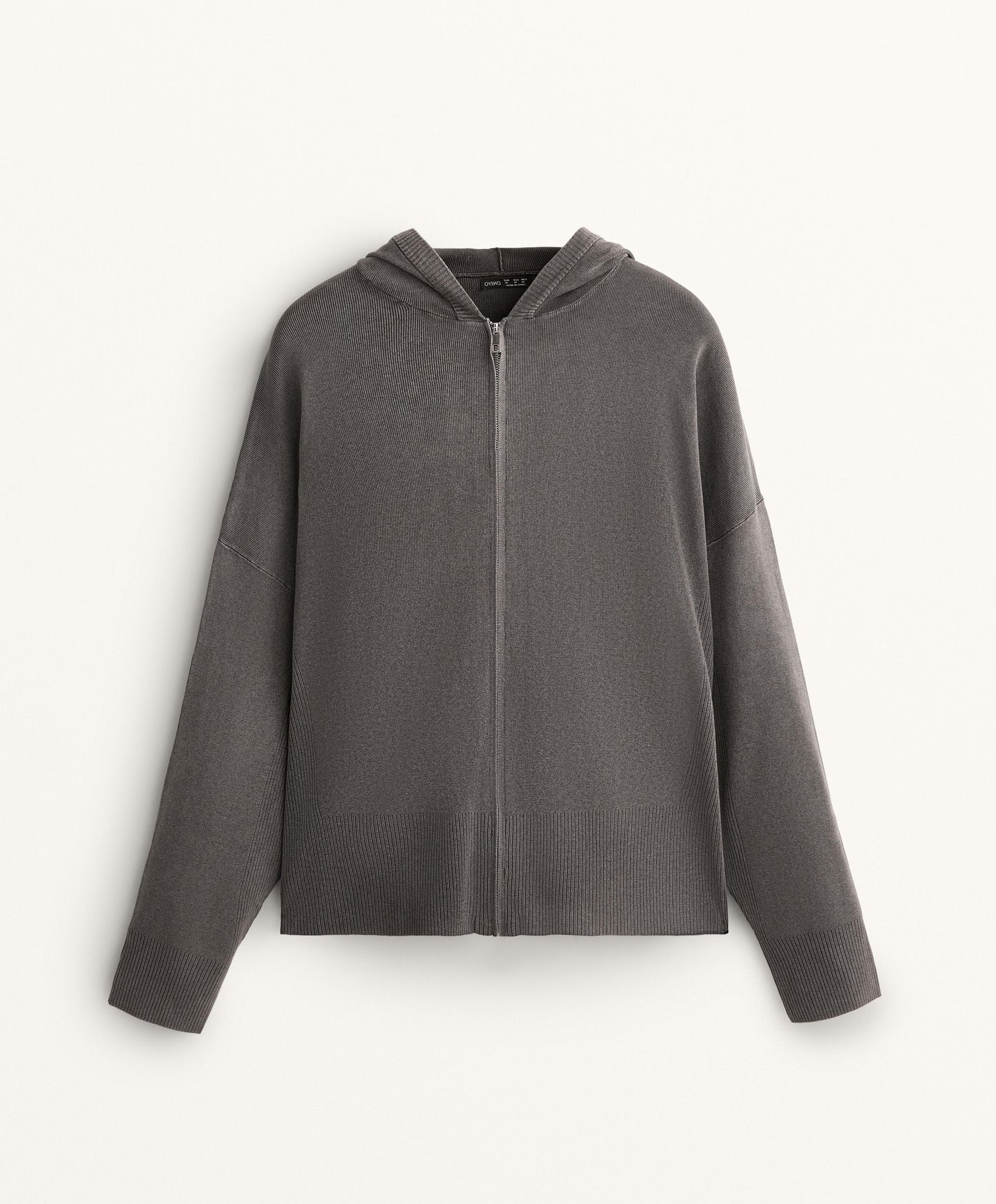 Long washed knit jacket