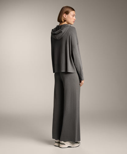 Long washed knit jacket