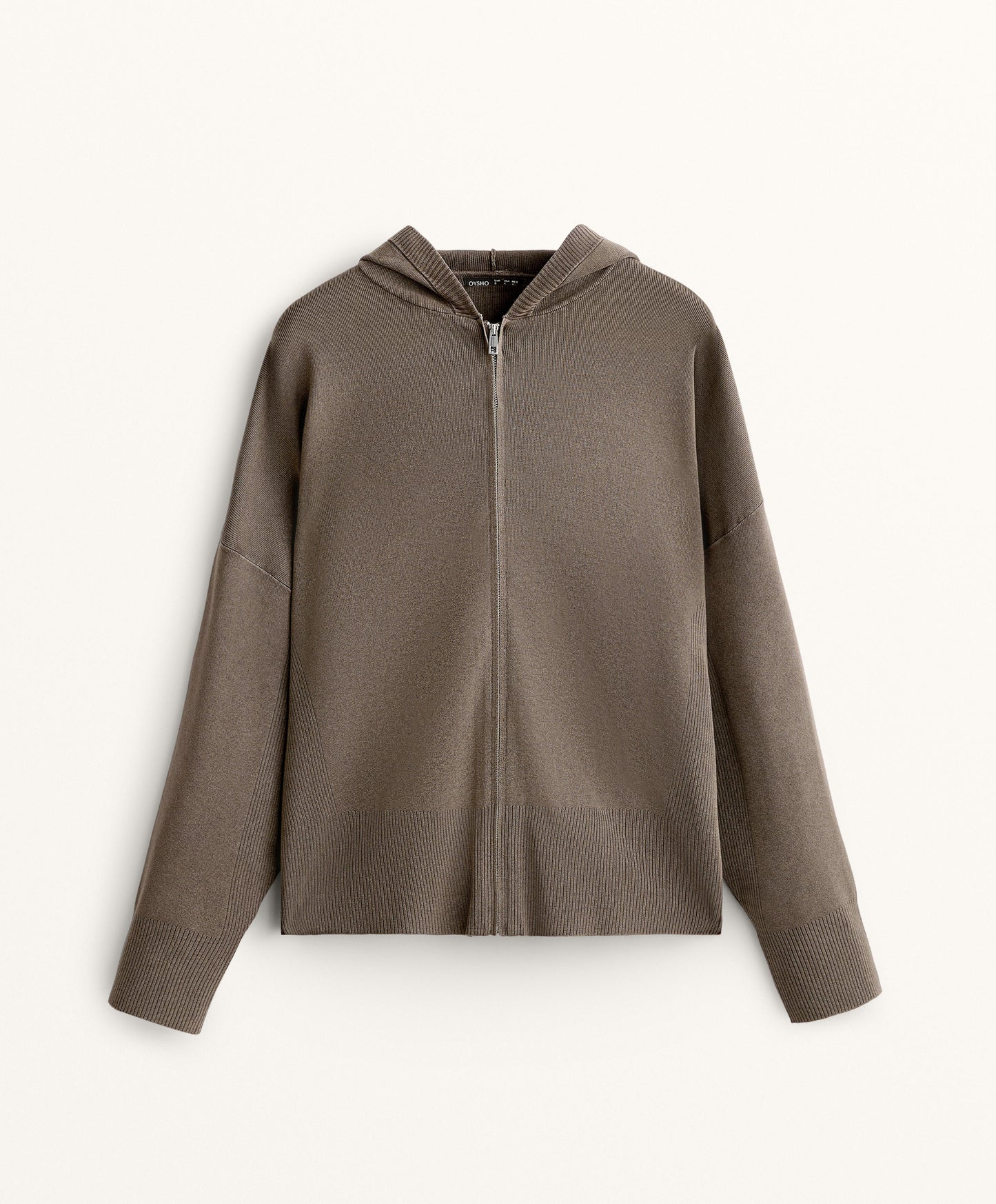 Long washed knit jacket