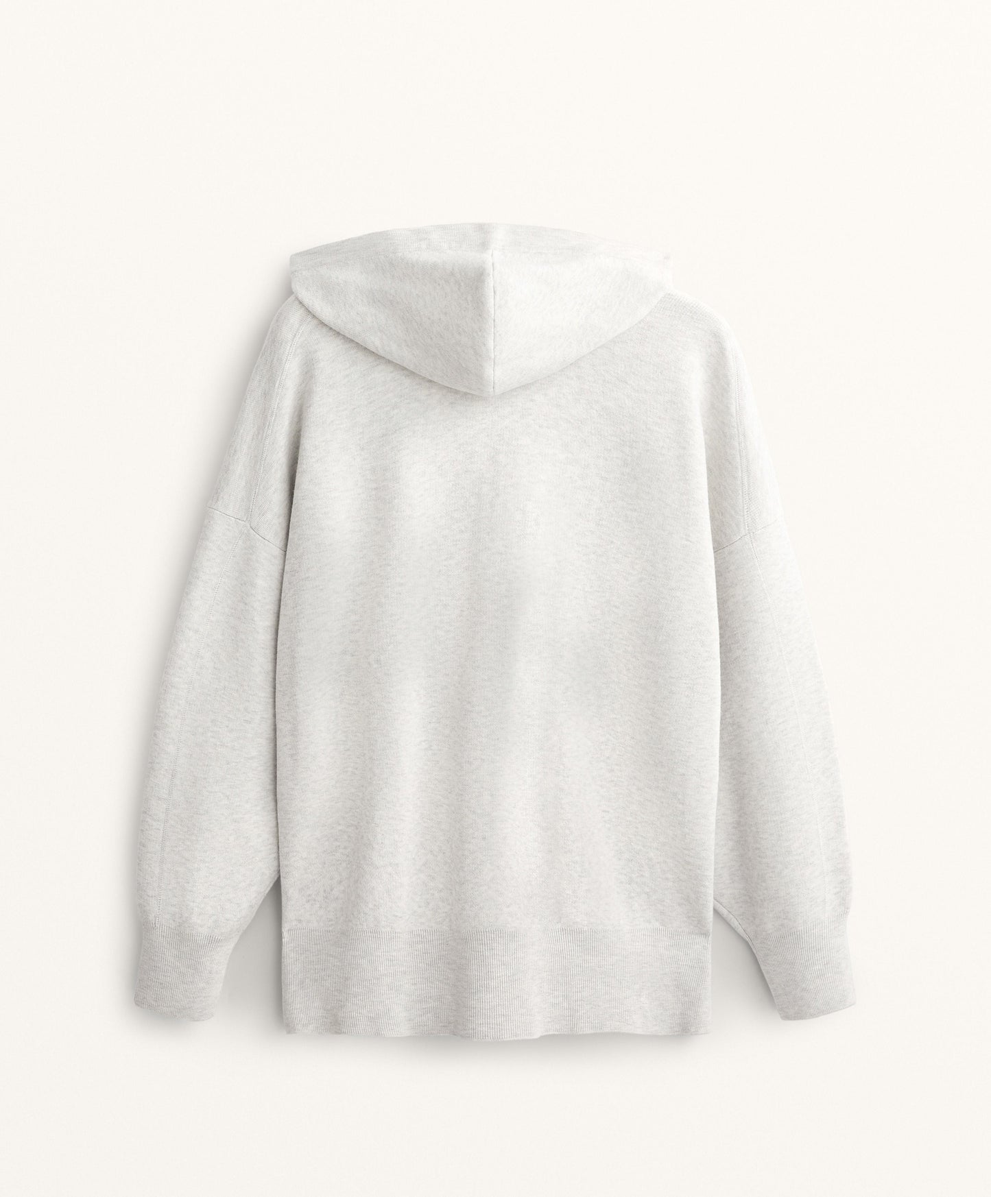 Long knit hooded jacket
