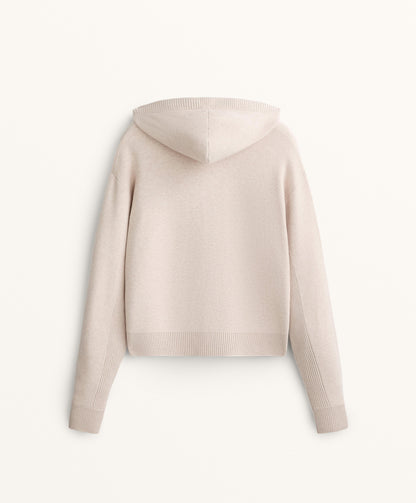 Hooded knit jacket