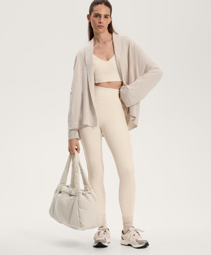 Lapel collar knit cardigan