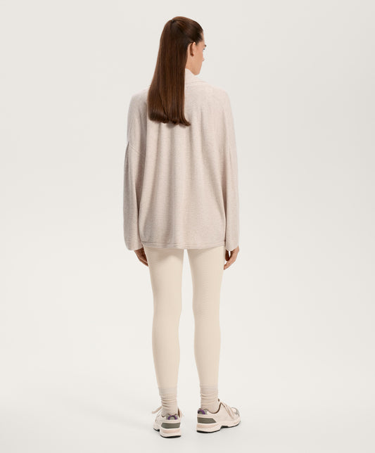 Lapel collar knit cardigan