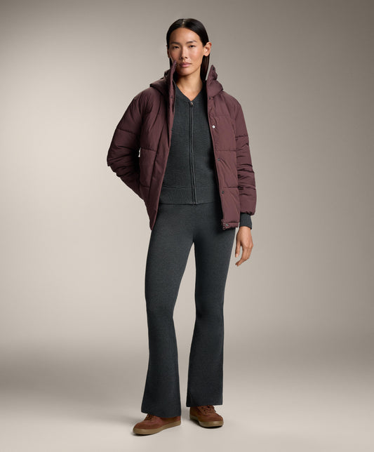 Structured knit zip-through jacket