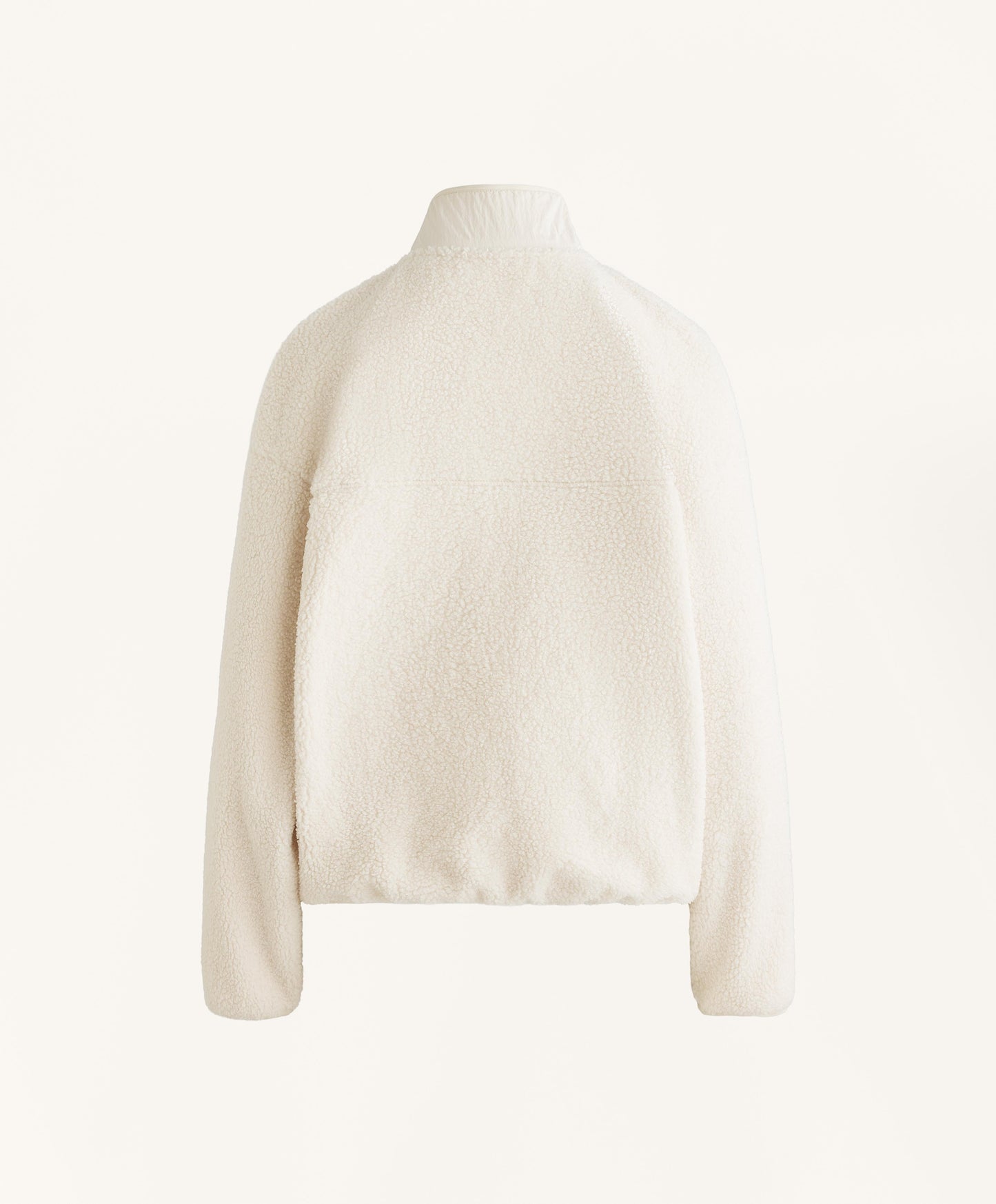 Light faux-shearling bomber jacket