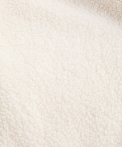 Light faux-shearling bomber jacket