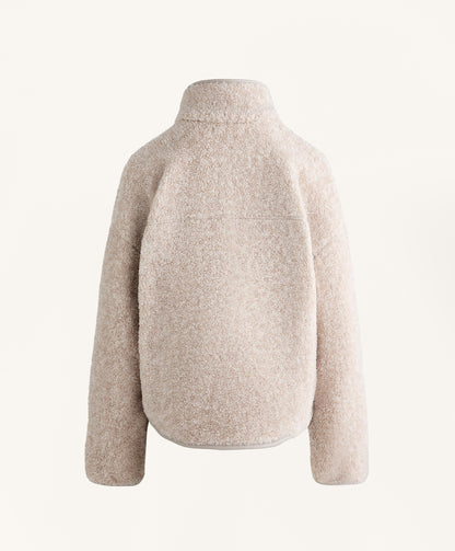 Faux-shearling sweatshirt with front pocket