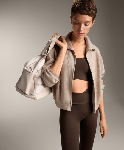 Rib collar knit jacket