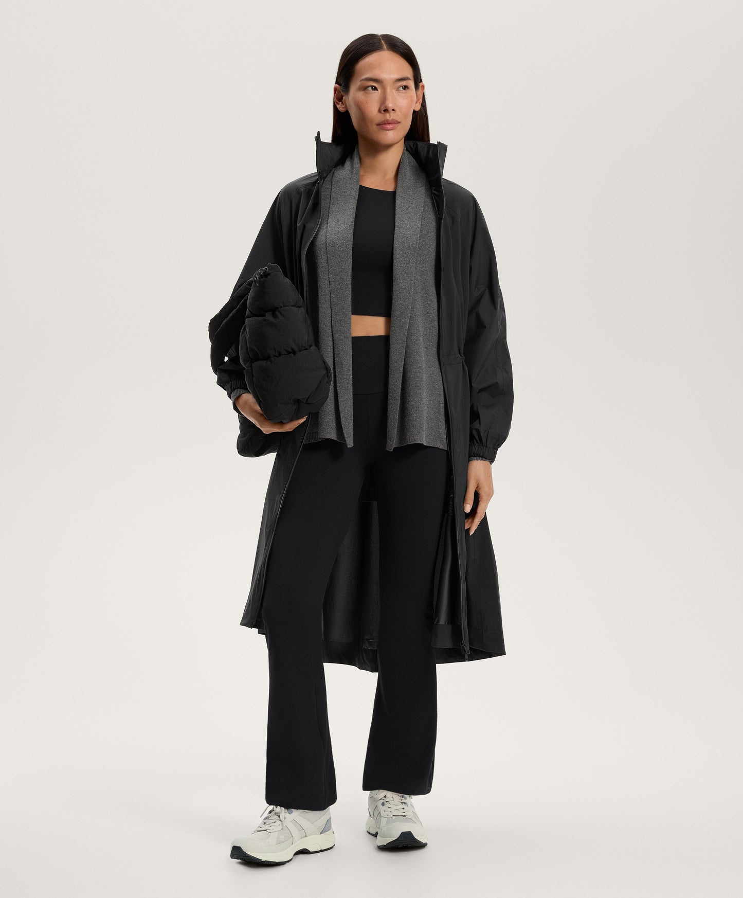 Knit cardigan with rib details