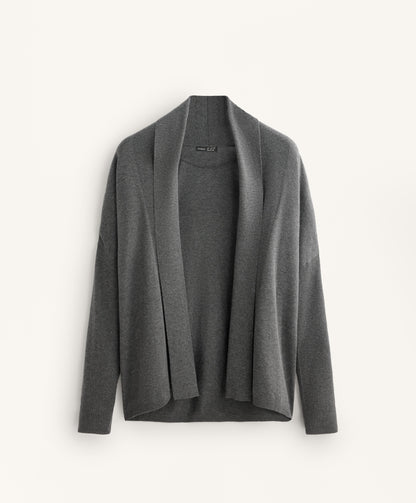 Knit cardigan with rib details