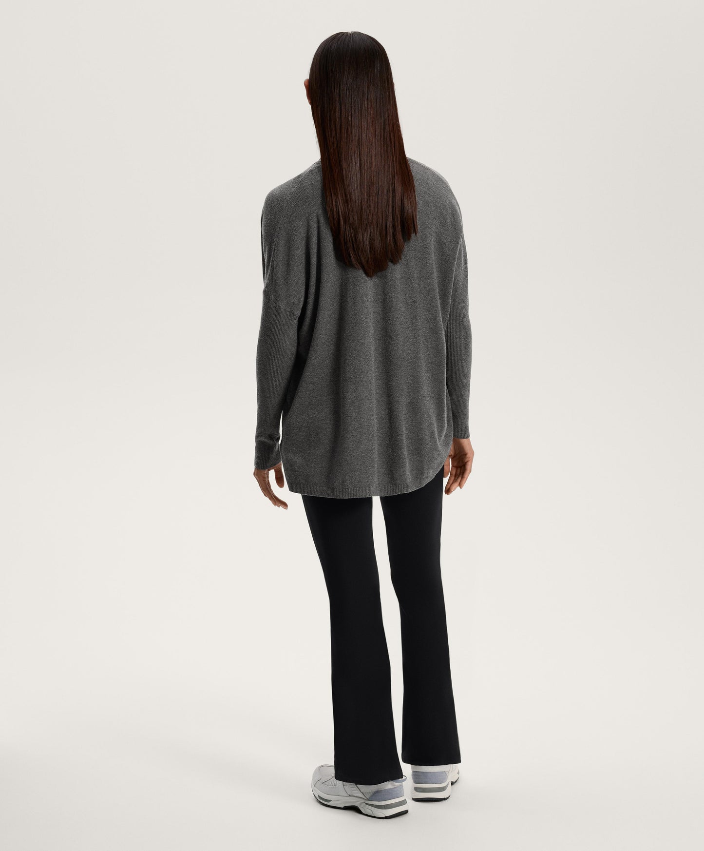 Knit cardigan with rib details
