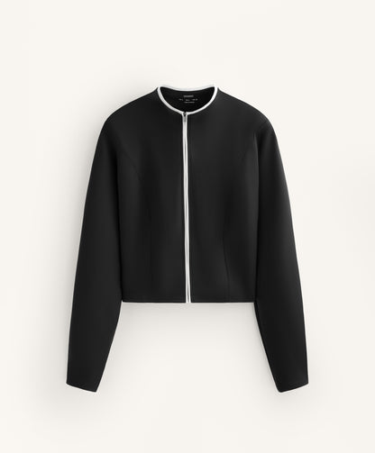 Neoprene-effect corset jacket