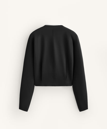 Neoprene-effect corset jacket