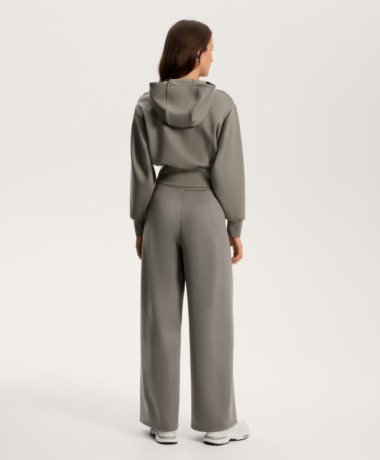 Neoprene Effect Hooded Jacket