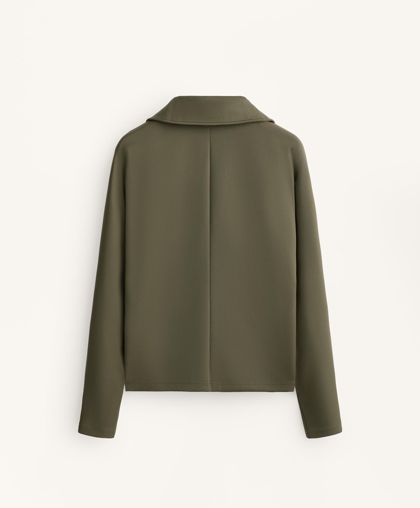 Double zip neoprene-effect jacket