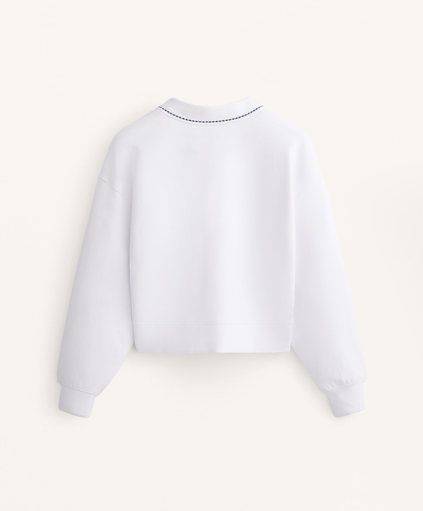 Cotton blend heavy weight piqu¨¦ cardigan
