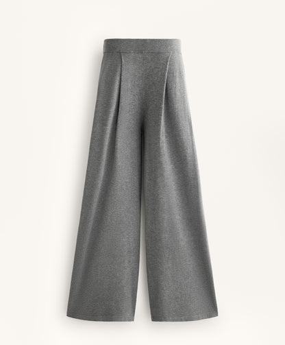 Straight fit knit trousers