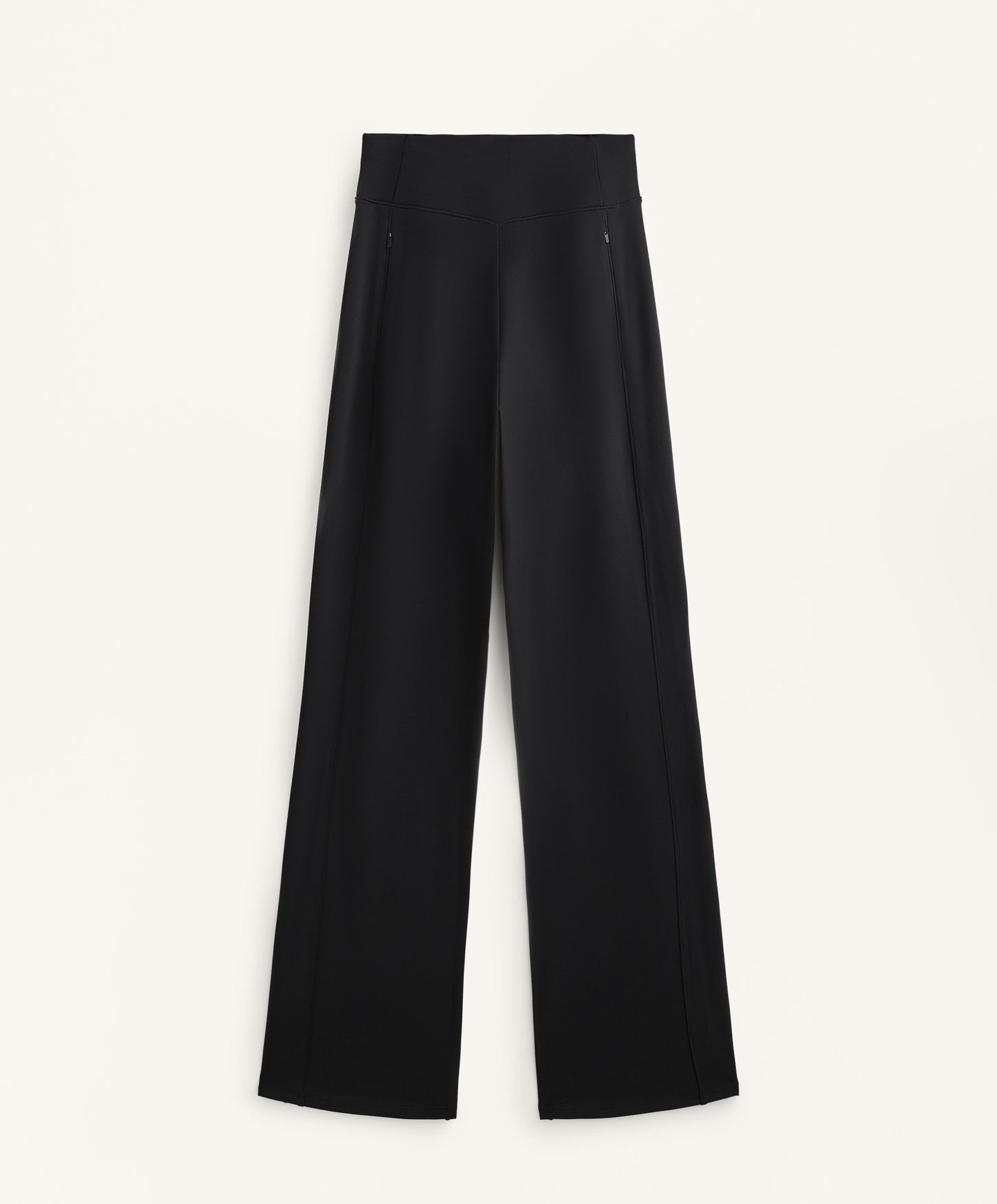 High-rise warm straight-leg trousers
