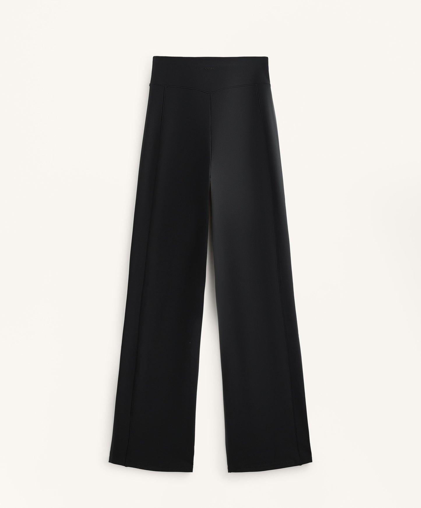 High-rise warm straight-leg trousers