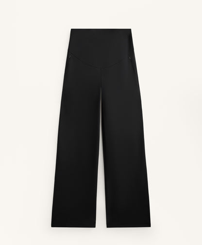Straight-leg warm maternity trousers