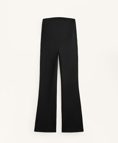 Warm flare maternity trousers