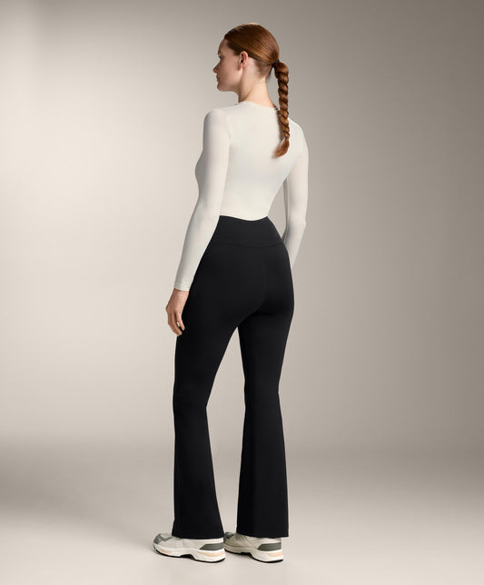 Warm flare maternity trousers