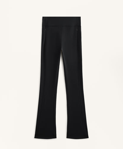 High rise warm flare trousers with pockets
