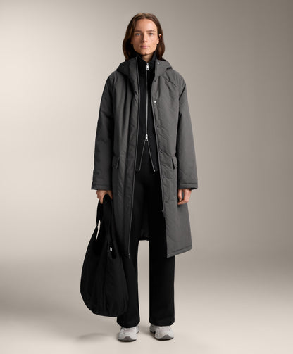 Neoprene-effect straight-leg trousers