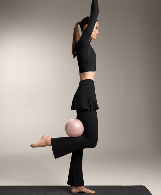 Comfortlux high-waisted flare trousers with skirt