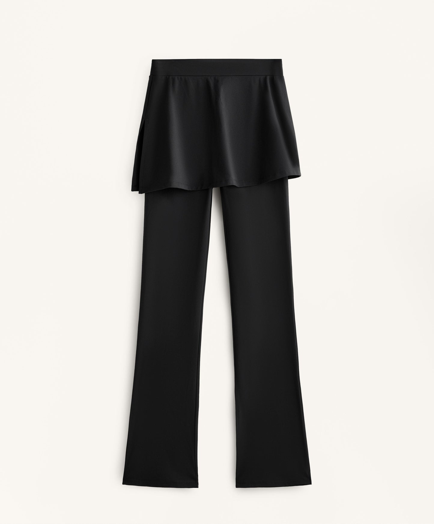 Comfortlux high-waisted flare trousers with skirt