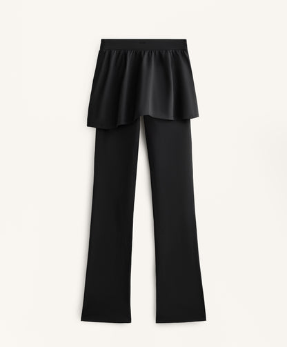 Comfortlux high-waisted flare trousers with skirt