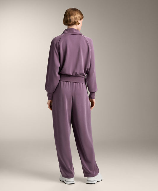 High neck fitted waist jacket with soft-feel modal