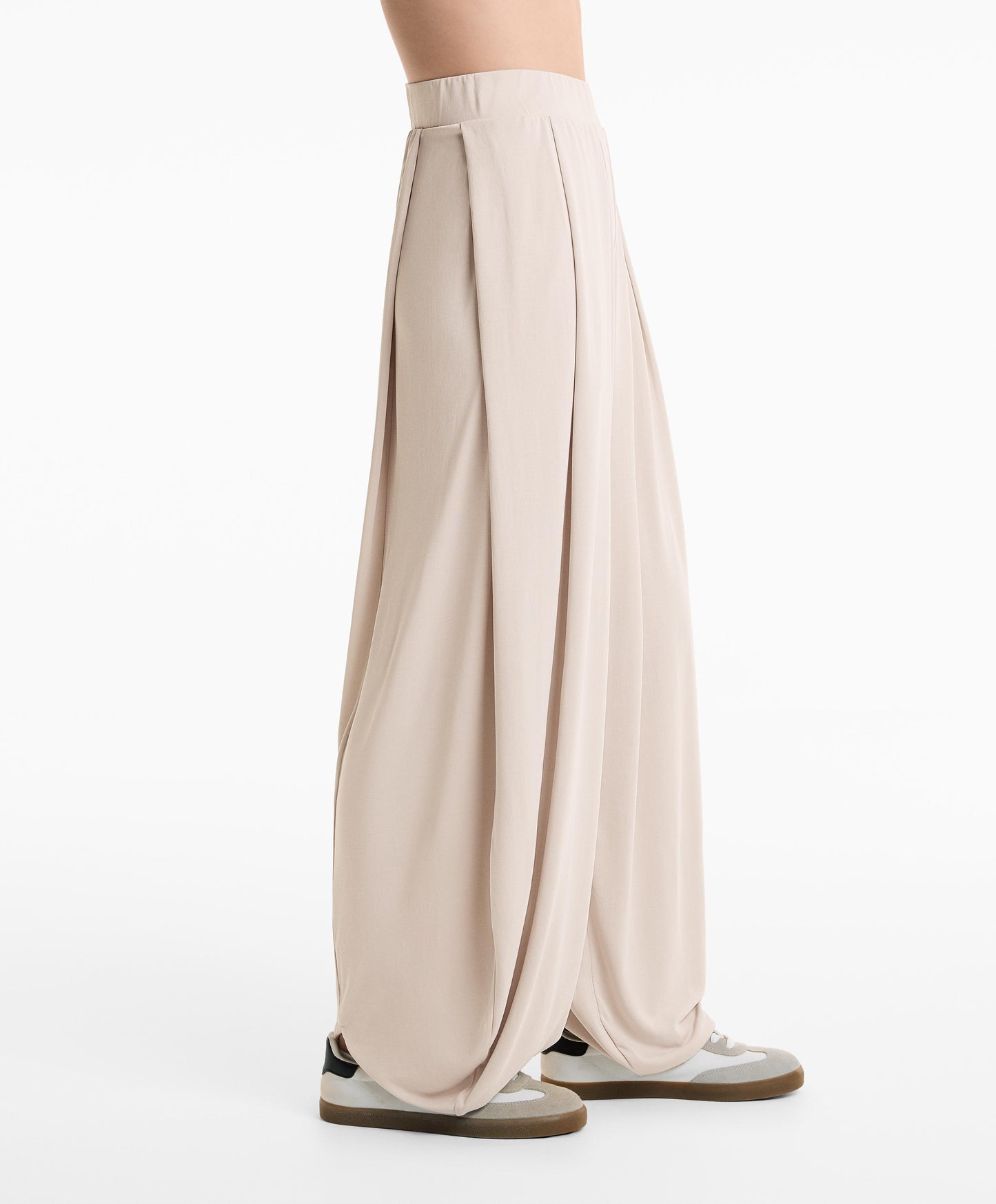 Modal blend flowy balloon trousers