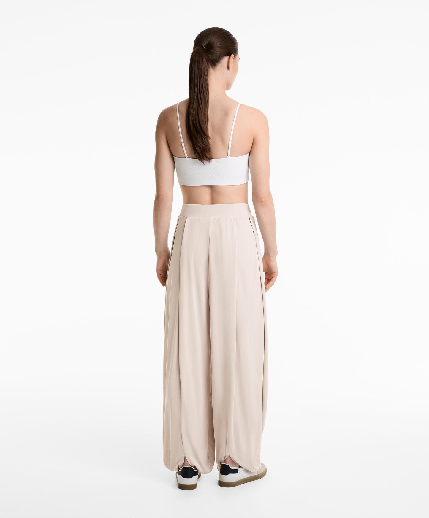 Modal blend flowy balloon trousers