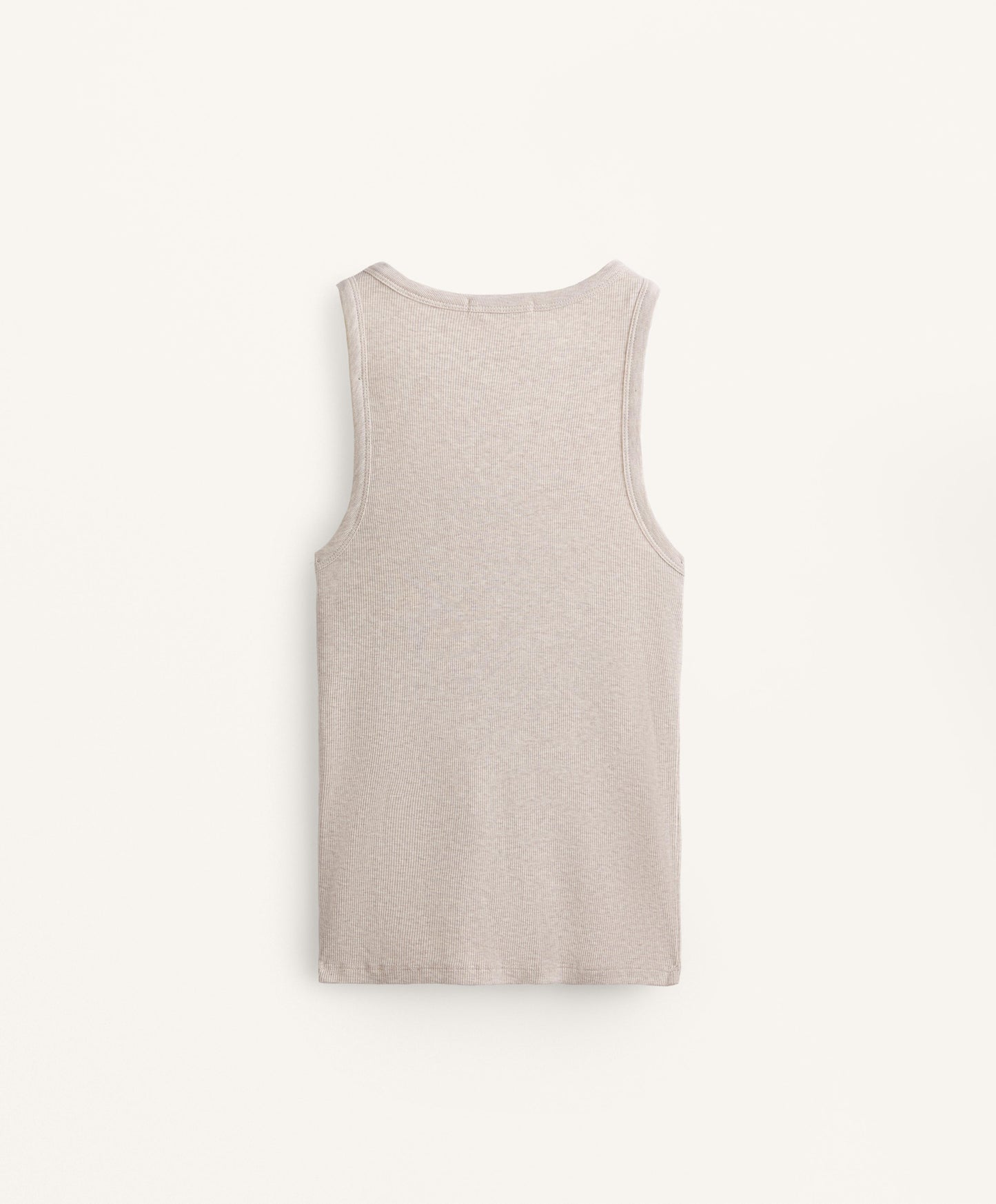 Sleeveless rib top with cotton and modal