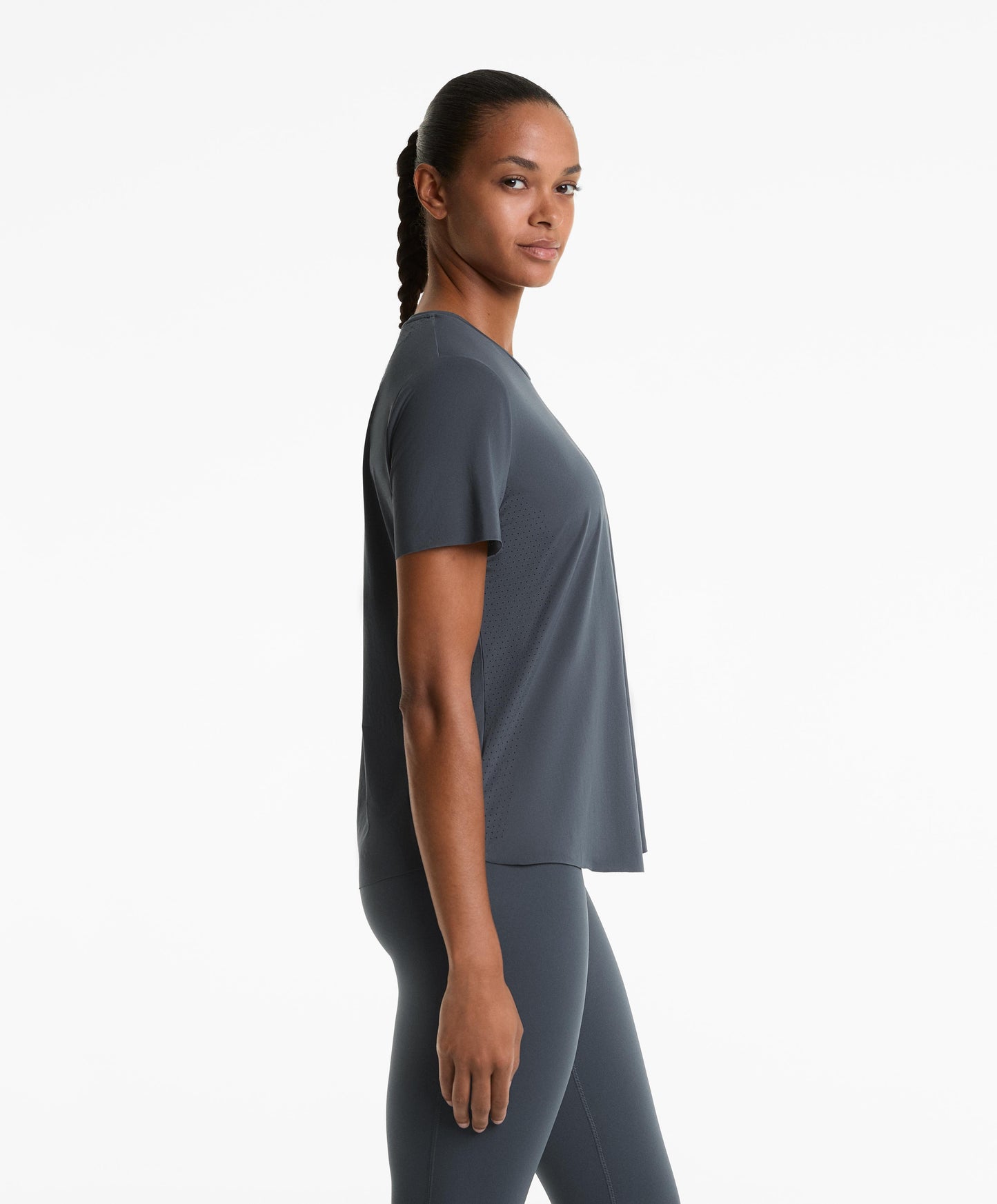 Microperforated short-sleeved technical T-shirt