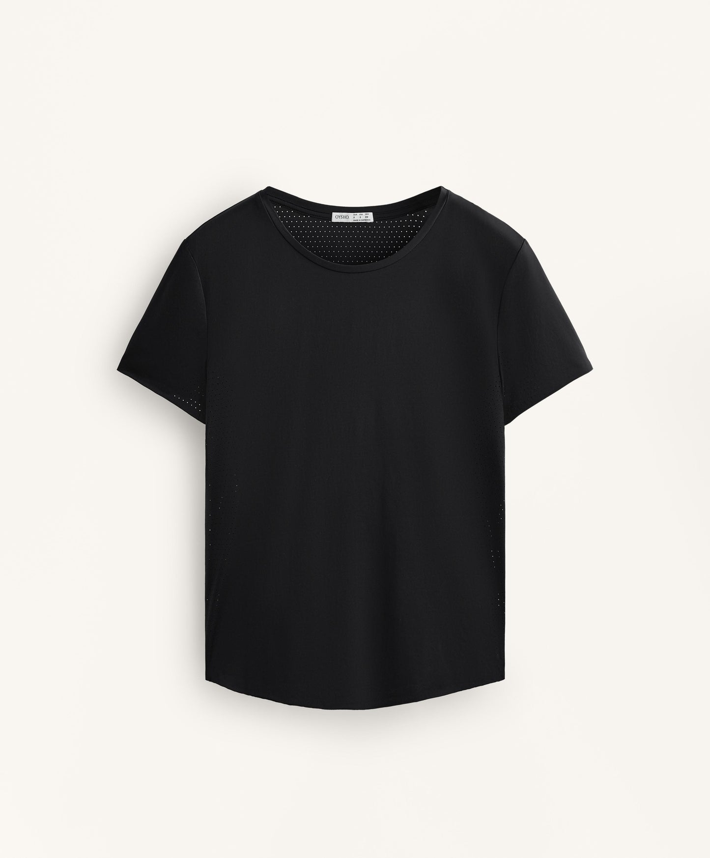 Microperforated short-sleeved technical T-shirt