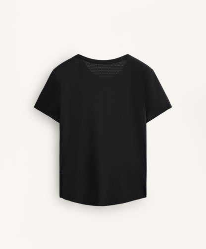 Microperforated short-sleeved technical T-shirt