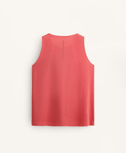 Microperforated technical sleeveless T-shirt