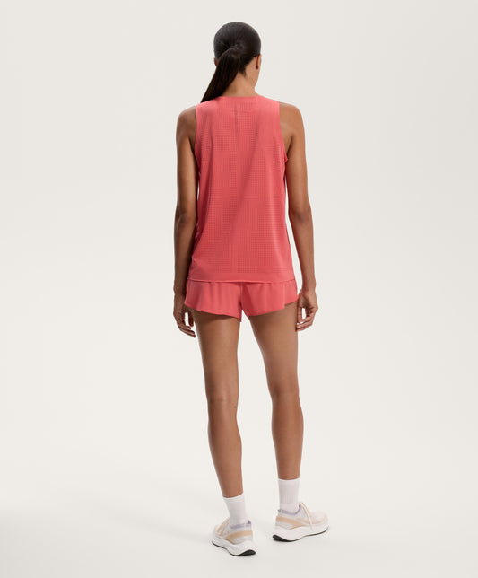 Microperforated technical sleeveless T-shirt