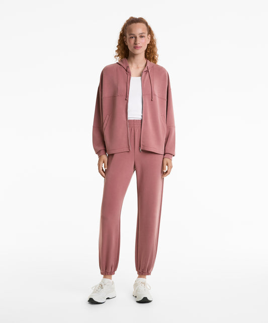 Soft-touch modal hooded jacket