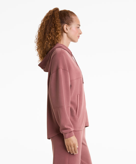 Soft-touch modal hooded jacket