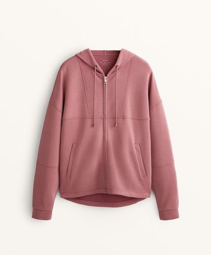 Soft-touch modal hooded jacket