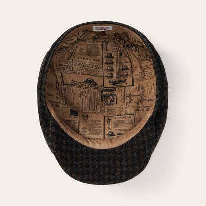 Harris Tweed Houndstooth Driver Cap